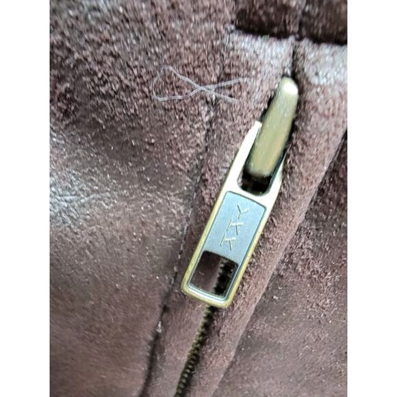 Men’s Large Vintage? Motorcycle Jacket Faux Suede and Fur Lightweight - Picture 8 of 13